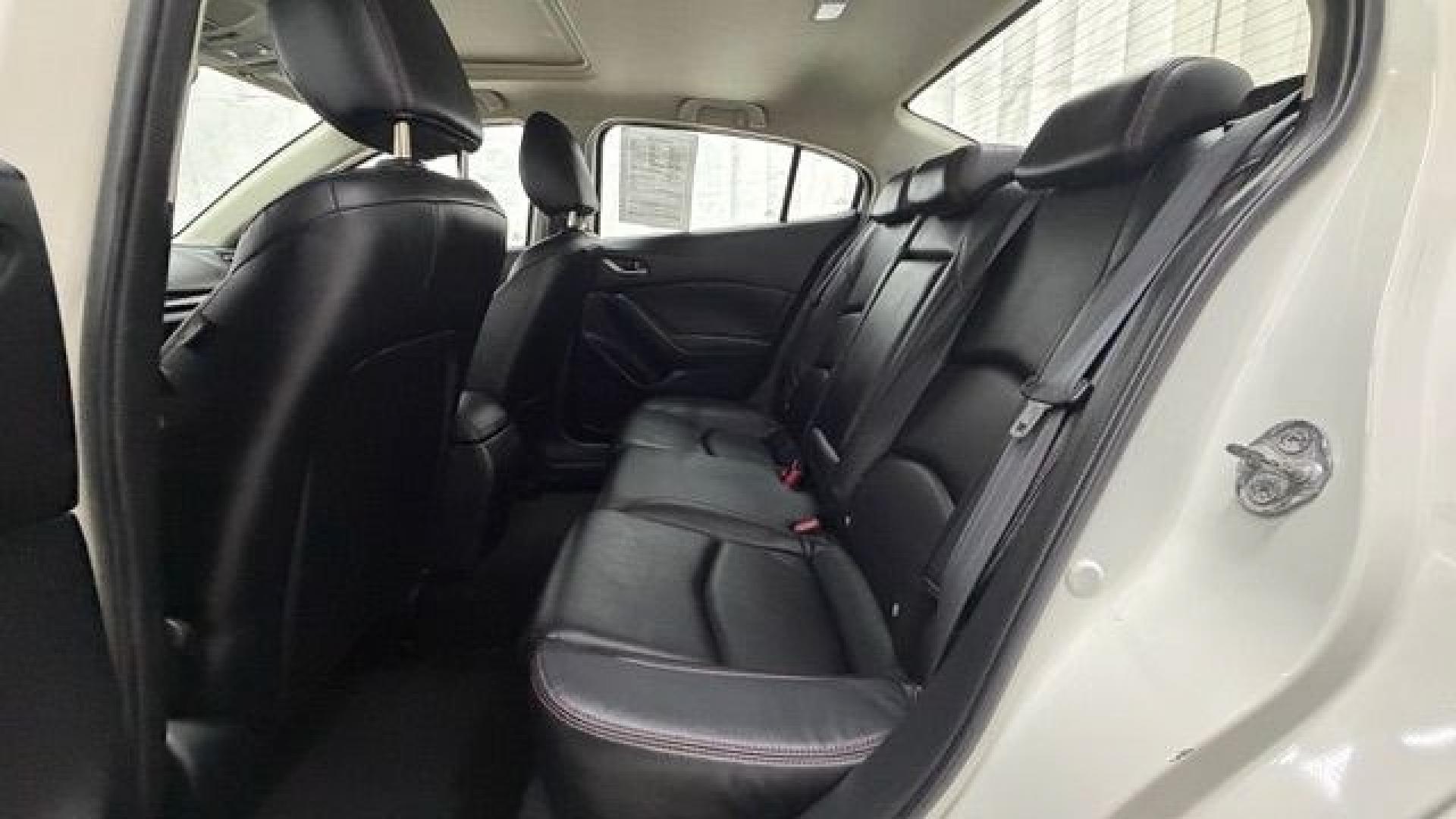 2014 White Mazda Mazda3 i Grand Touring (JM1BM1W75E1) with an SKYACTIV-G 2L I-4 gasoline direct injection engine, located at 1806 Veterans Memorial Hwy SW, Austell, GA, 30168, (770) 944-9558, 33.817959, -84.606987- Photo#14