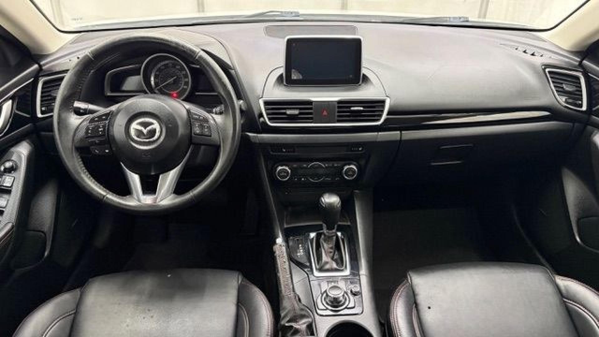 2014 White Mazda Mazda3 i Grand Touring (JM1BM1W75E1) with an SKYACTIV-G 2L I-4 gasoline direct injection engine, located at 1806 Veterans Memorial Hwy SW, Austell, GA, 30168, (770) 944-9558, 33.817959, -84.606987- Photo#15