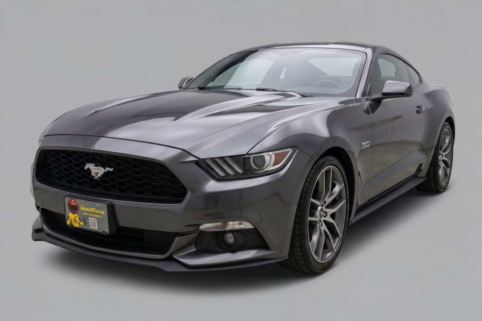 2015 Gray Ford Mustang V6 (1FA6P8AM3F5) with an 3.7L V-6 DOHC engine, located at 1806 Veterans Memorial Hwy SW, Austell, GA, 30168, (770) 944-9558, 33.817959, -84.606987- Photo#0