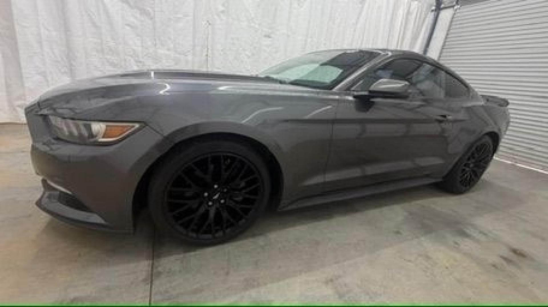 2017 Gray Ford Mustang EcoBoost (1FA6P8TH0H5) with an EcoBoost 2.3L I-4 gasoline direct injection engine, located at 1806 Veterans Memorial Hwy SW, Austell, GA, 30168, (770) 944-9558, 33.817959, -84.606987 - Why Choose Automania? At Automania, we make car buying easy and stress-free, with over 20 years serving Austell, GA and the surrounding communities. WE FINANCE GOOD AND NOT SO GOOD CREDIT, we work with all credit types, and every vehicle comes with a free vehicle history report so you know its backg- Photo#1