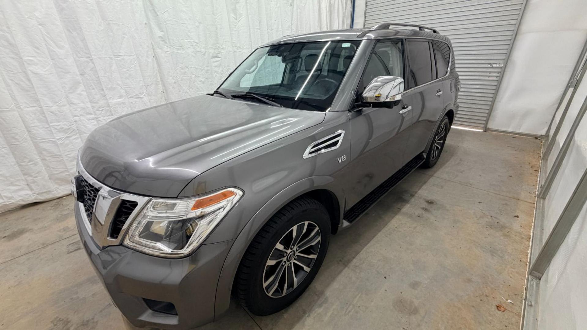 2020 Gray Nissan Armada SL 4WD (JN8AY2NC2LX) with an 5.6L V-8 gasoline direct injection engine, located at 1806 Veterans Memorial Hwy SW, Austell, GA, 30168, (770) 944-9558, 33.817959, -84.606987 - This 2020 Nissan Armada SL 4WD comes loaded with a powerful 390 hp 5.6L V8 engine and four-wheel drive, ready to handle everything from daily commutes to weekend trips with confidence. Inside, you'll find comfortable leather seating with heated seats, a navigation system, backup camera, adaptive cru- Photo#1