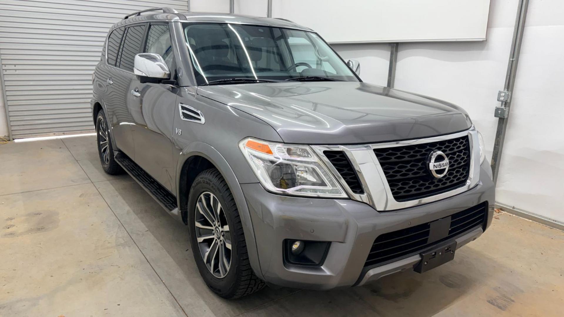 2020 Gray Nissan Armada SL 4WD (JN8AY2NC2LX) with an 5.6L V-8 gasoline direct injection engine, located at 1806 Veterans Memorial Hwy SW, Austell, GA, 30168, (770) 944-9558, 33.817959, -84.606987 - This 2020 Nissan Armada SL 4WD comes loaded with a powerful 390 hp 5.6L V8 engine and four-wheel drive, ready to handle everything from daily commutes to weekend trips with confidence. Inside, you'll find comfortable leather seating with heated seats, a navigation system, backup camera, adaptive cru- Photo#9