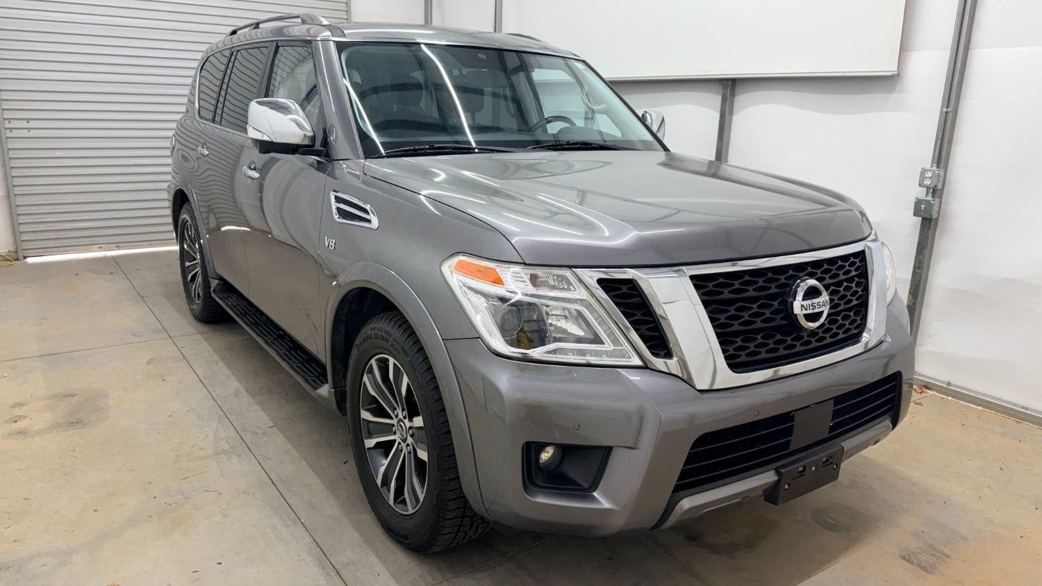 2020 Gray Nissan Armada SL 4WD (JN8AY2NC2LX) with an 5.6L V-8 gasoline direct injection engine, located at 1806 Veterans Memorial Hwy SW, Austell, GA, 30168, (770) 944-9558, 33.817959, -84.606987 - This 2020 Nissan Armada SL 4WD comes loaded with a powerful 390 hp 5.6L V8 engine and four-wheel drive, ready to handle everything from daily commutes to weekend trips with confidence. Inside, you'll find comfortable leather seating with heated seats, a navigation system, backup camera, adaptive cru- Photo#9