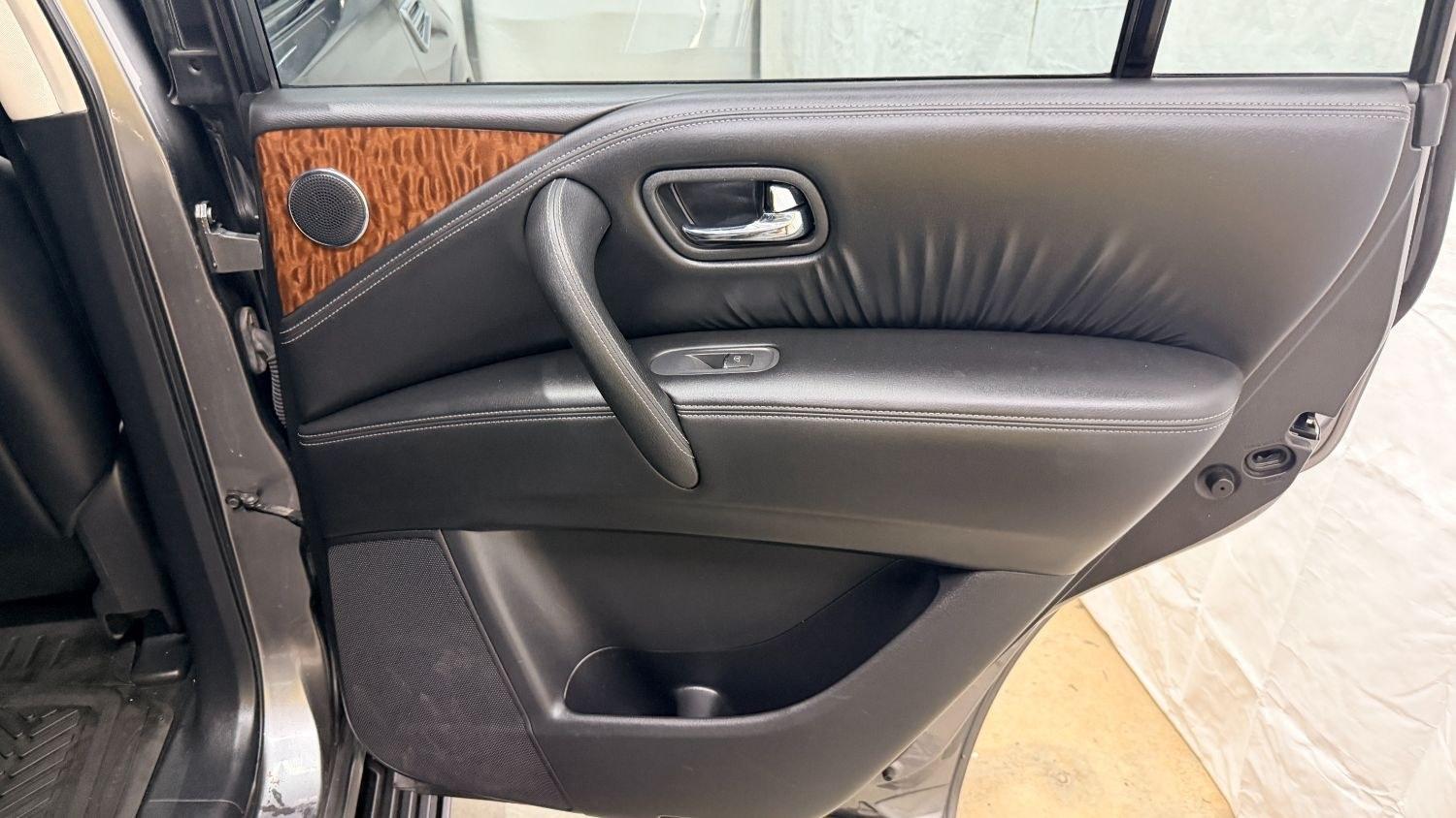 2020 Gray Nissan Armada SL 4WD (JN8AY2NC2LX) with an 5.6L V-8 gasoline direct injection engine, located at 1806 Veterans Memorial Hwy SW, Austell, GA, 30168, (770) 944-9558, 33.817959, -84.606987 - This 2020 Nissan Armada SL 4WD comes loaded with a powerful 390 hp 5.6L V8 engine and four-wheel drive, ready to handle everything from daily commutes to weekend trips with confidence. Inside, you'll find comfortable leather seating with heated seats, a navigation system, backup camera, adaptive cru- Photo#17