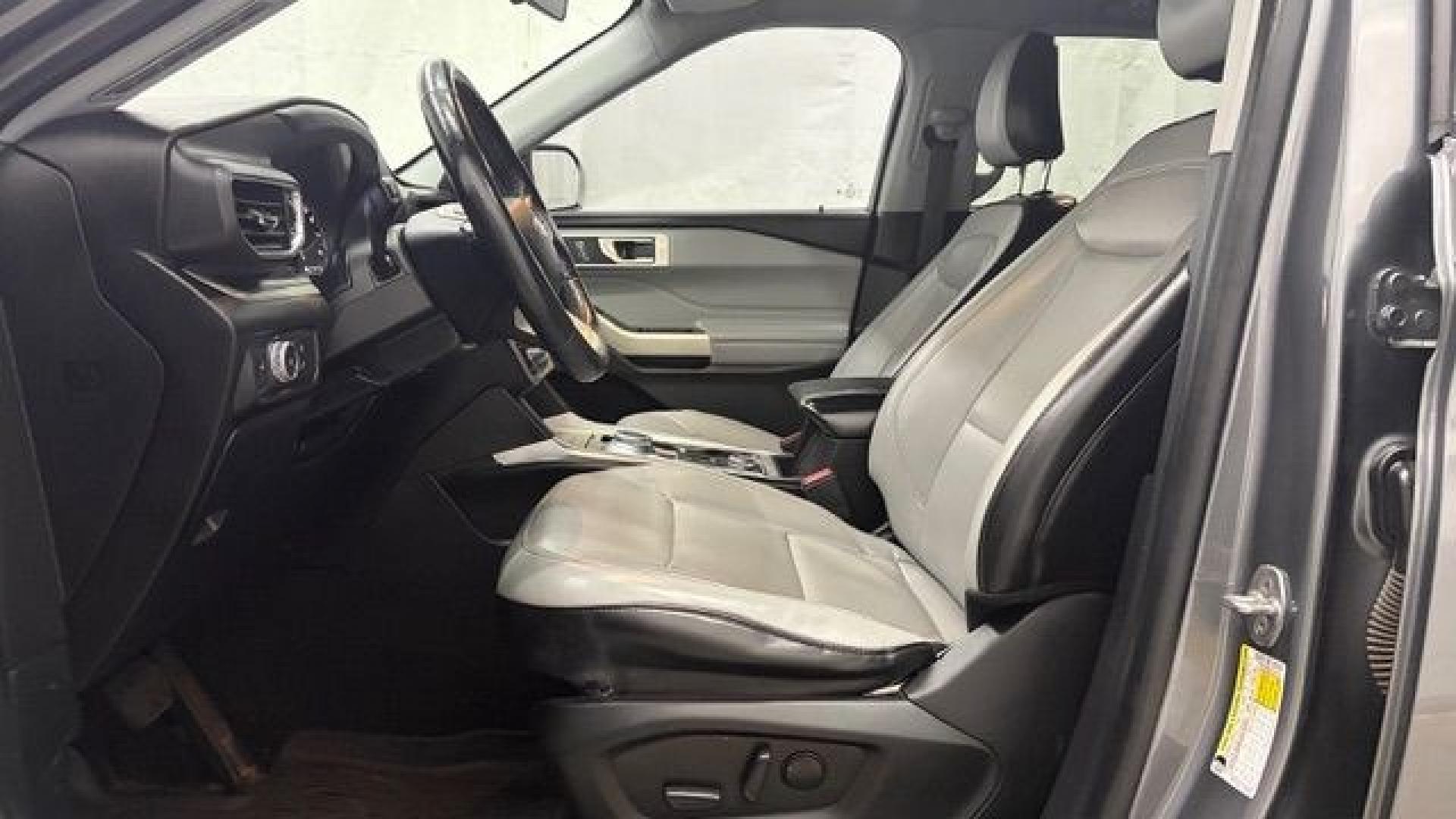 2021 Gray Ford Explorer XLT (1FMSK8DHXMG) with an EcoBoost 2.3L I-4 direct injection engine, located at 1806 Veterans Memorial Hwy SW, Austell, GA, 30168, (770) 944-9558, 33.817959, -84.606987 - This Explorer has an interior that looks good and comes from a non-smoker vehicle. The exterior paint looks excellent, with only minor scratches, and the tires are in great shape. With lots of comfortable seating, it's a spacious, family-friendly SUV that's ready for daily driving.- Photo#11